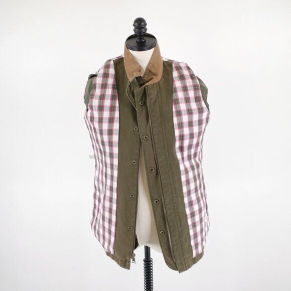 Banana Republic Green Small Polyester Pocket Mock Neck Belted Jacket Lined - Picture 13 of 16